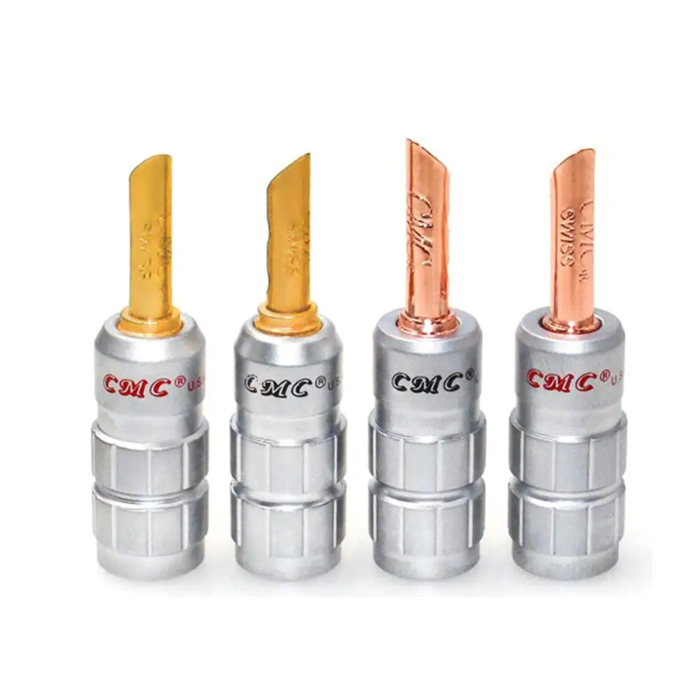 Spina Maschio Hifi Bfa Da 8 Pezzi Spina A Banana In Rame Rosso Cmc Jack A Banana Hi-End Senza Saldatura Per Cavo Altoparlante