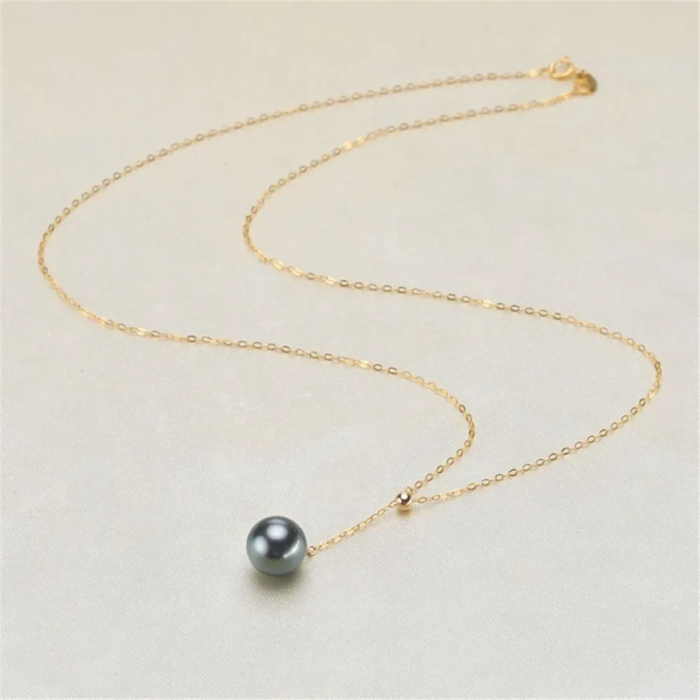 

Набор жемчужных подвесок «сделай сам», пустая Подвеска из 18-каратного золота, грубая Регулируемая цепочка с цепочкой 8-11 мм, G330