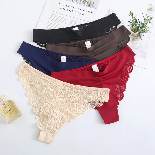 Sexy Lace G String Panties Women Silk Panty Thong Briefs Underwear Lingerie  Female Shorts Soft Solid Color Breathable Underwear - AliExpress