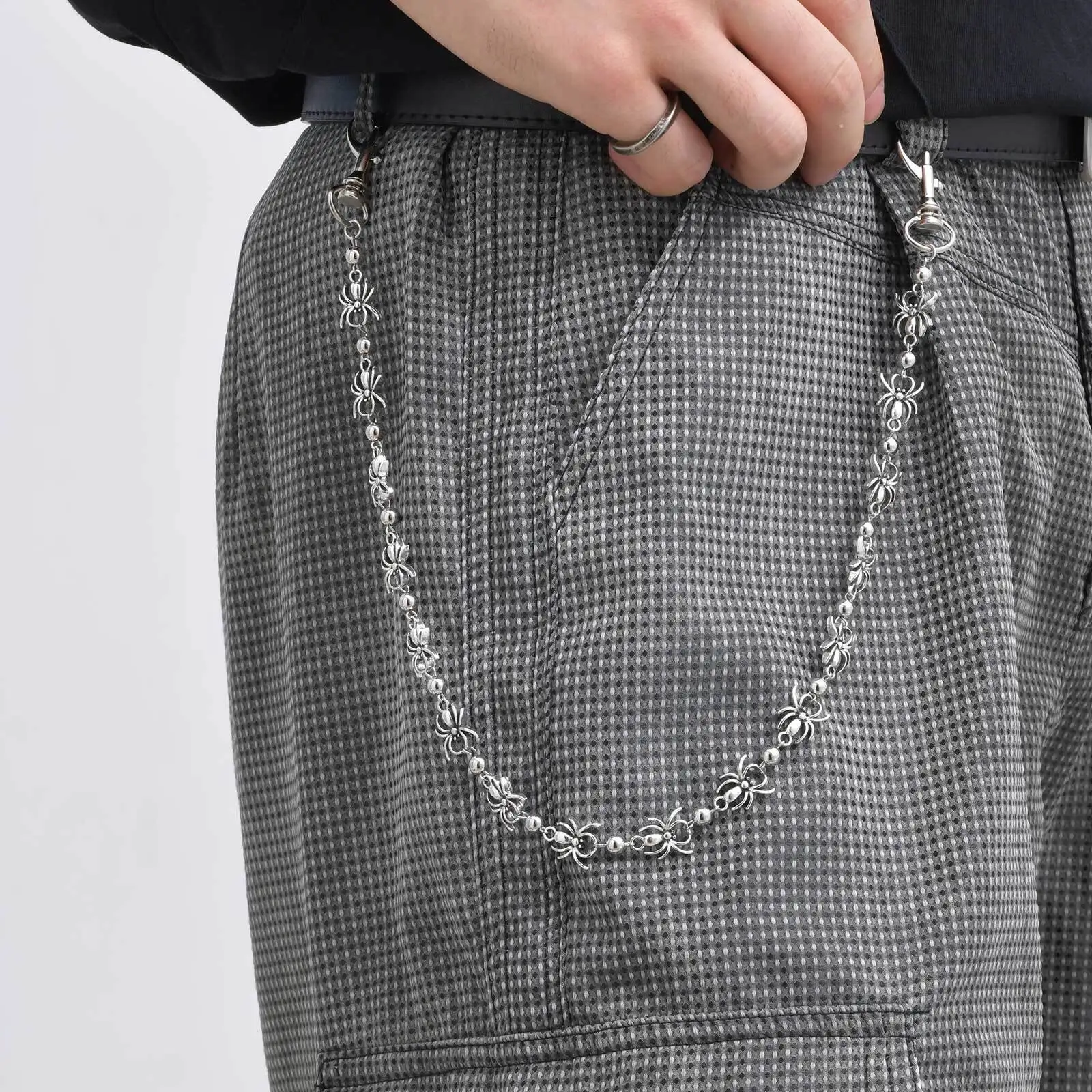 سلسلة سراويل هيب هوب المعدنية للرجال والأولاد، سلس...