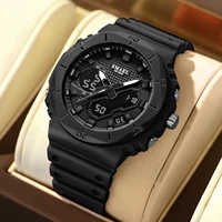 SMAEL Sports Watches 50M Waterproof Dual Time Display Couples Watches Men 8120 White Watches Digital Electronic Wristwatches LED