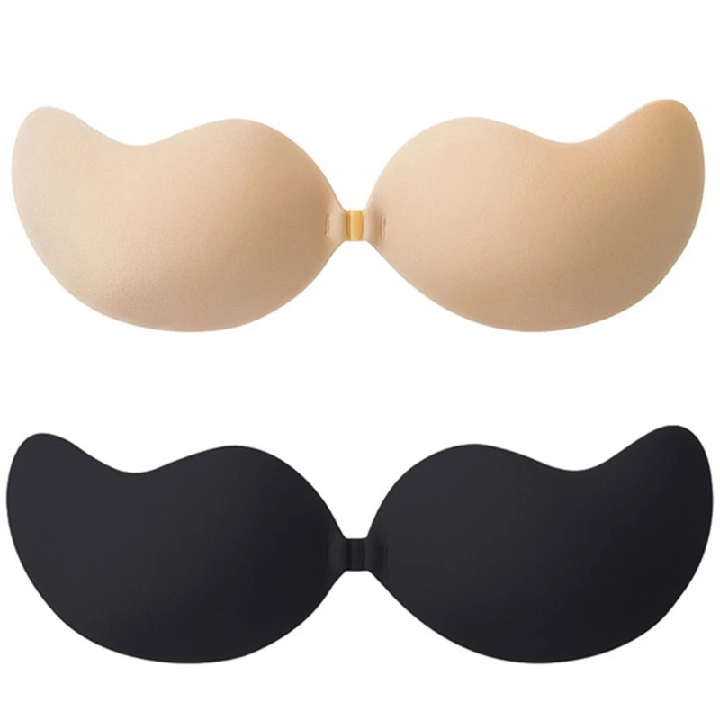 

Women Fruit Cup Invisible Sticky Bra Front Closure Strapless Underwear