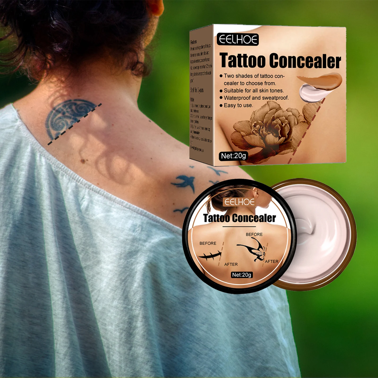 Tattoo Cover-up Makeup Waterproof Tattoo Concealer Dark Spots Scars Hiding Spots Birthmarks Makeup Up - Concealer - AliExpress