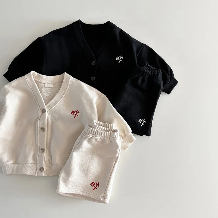 Spring New Children Long Sleeve Clothes Set Baby Boy Girl Cardigan Coat + Shorts 2pcs Suit Toddler Kids Casual Outfits