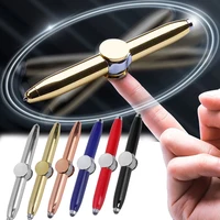 Metal Luminous Spinner LED Light Spinning Pens Release Pressure Student Gift Spinning Ballpoint Pen Twirling LED Rotating Toys 1