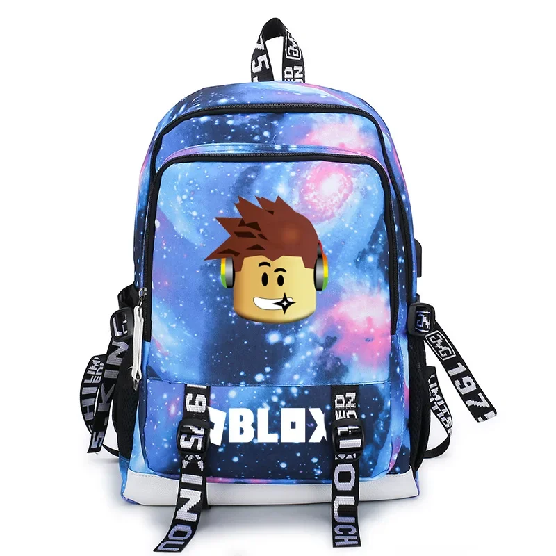 

New Roblox Game Peripheral Men and Women Fashion Travel Bag Computer Bag Primary and Secondary School Students School Bag