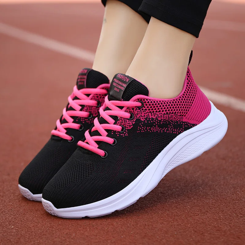 

Fujeak Women Shoes Sneakers Lightweight Running Shoes Mesh Flying Weaving Sports Shoes Jogging Tennis Comfortable Ladies Shoes