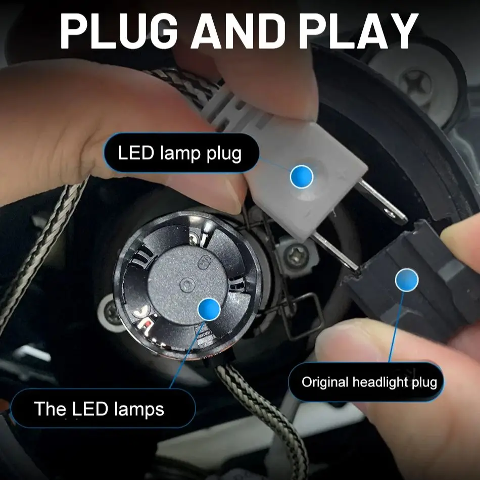 2PCS H4 LED Headlights 20000LM 120W LED H7 H1 H11 H8 H9 9005 9006 HB3 HB4 4300K 6500K 8000K 3570 CSP Chip Turbo Lamp Fog Lights led car lights led lights led bulbs led headlights led car headlights car headlamps