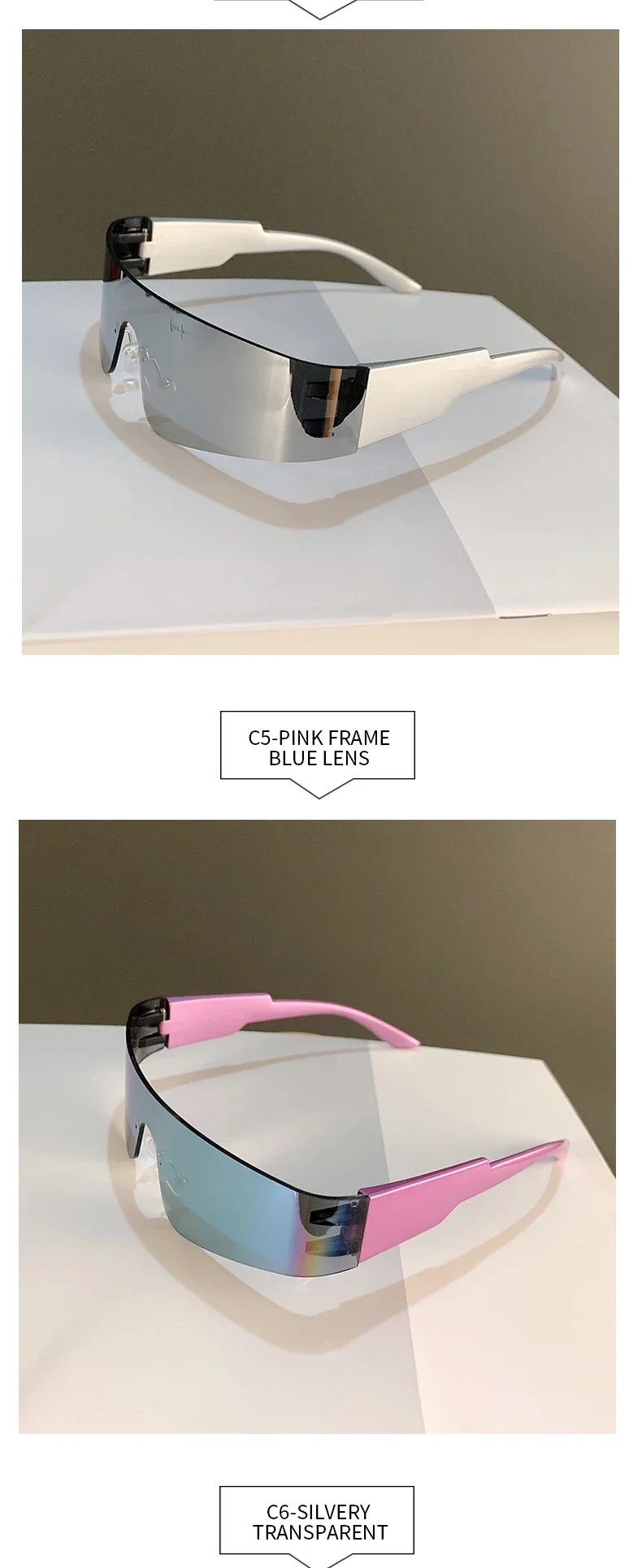 Rimless Punk Sunglasses - Trendy UV400 Shades for Men and Women