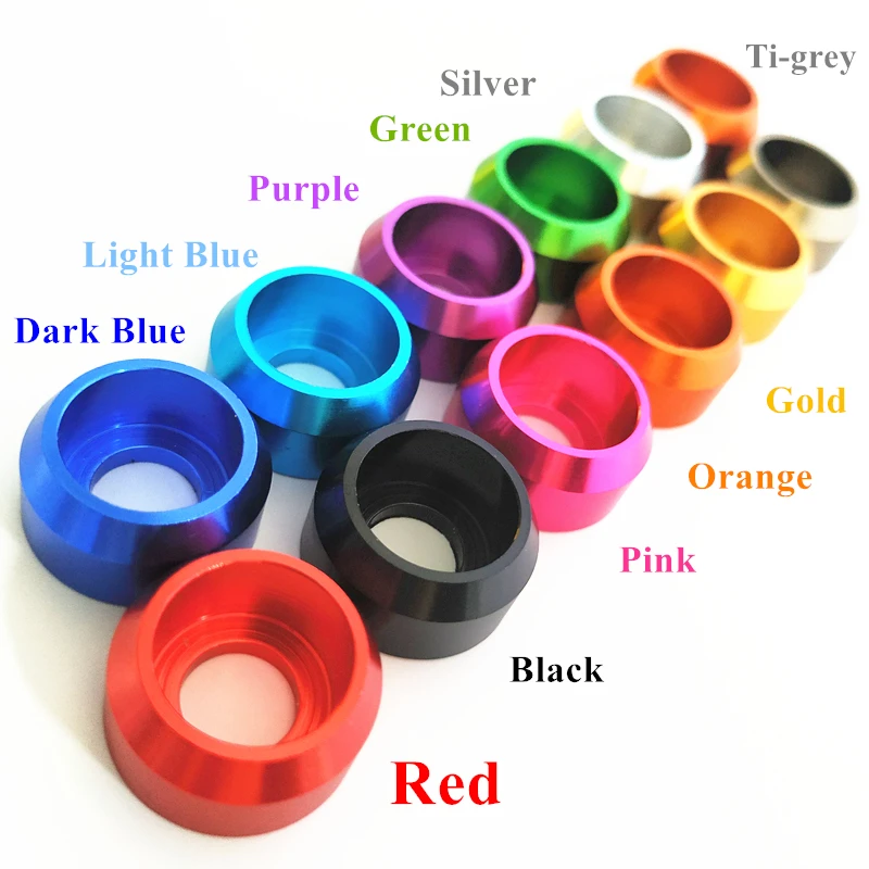 Rondelle de tête de tasse en aluminium coloré M2 M2.5 M3 M4 M5 M6 M8, pour vis à tête de bouton