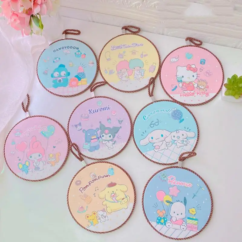 

Sanrioed Anime My Melody Cinnamoroll Kuromi Kawaii Cute Cartoon Ceramic Anti-Scalding Water Coaster Restaurant Placemat Gift