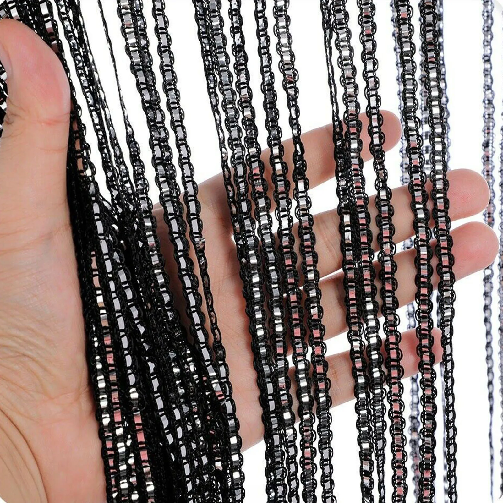 Home Door String Curtain Ornaments Room Divider Net Tassel Bead Curtain for Doorways Window Room Decoration 200x100cm beaded curtain