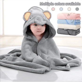 1 Piece of Multifunctional Absorbent Baby Bath Towel, Suitable for Infants and Toddlers Aged 0-2, Soft and Comfortable, with Cute Animal Cartoon Design, Machine Washable, Skin-Friendly and Soft, Baby Bath Towel, Gift for Your Baby, Suitable for the Bathroom, Outings, and the Beach