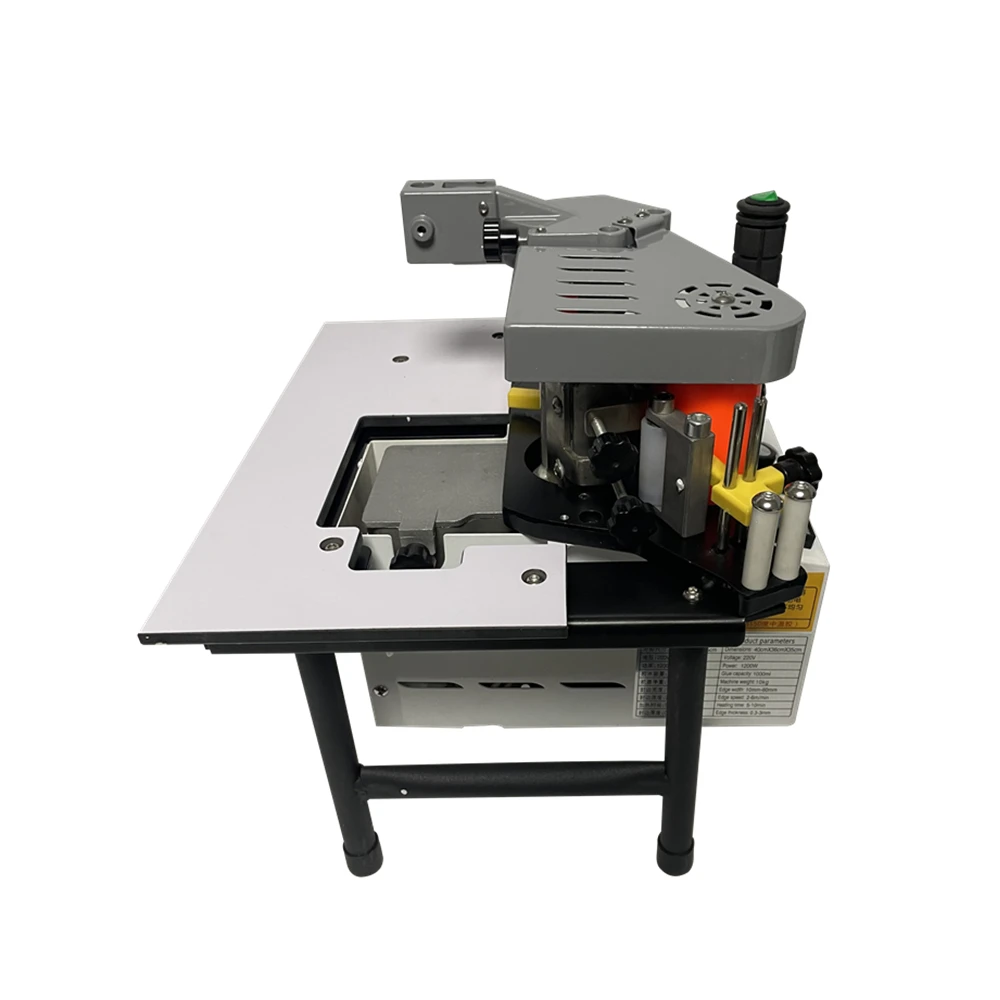 Portable Woodworking Edge Banding Machine Small Wood Straight Curve Edge Bander Equipment 220V 1200W Double Side Gluing For PVC,edge banding machine