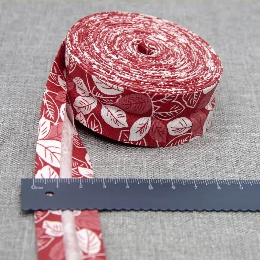 재봉용 인쇄 원단 테이프, 100% 코튼 베이 테이프, 1 인치 너비, 25mm x 5m, DIY