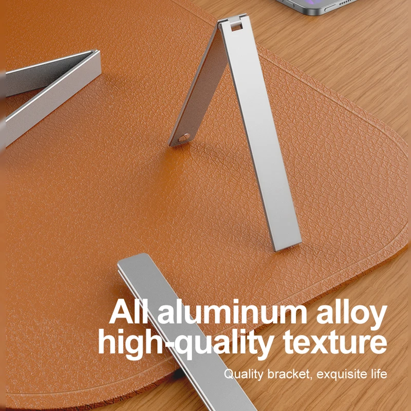 Mini Tablet Invisible Stand Suporte Adesivo Liga de Alumínio Metal Kickstand Leve Portátil Suporte Dobrável para Ipad - Imagem 3