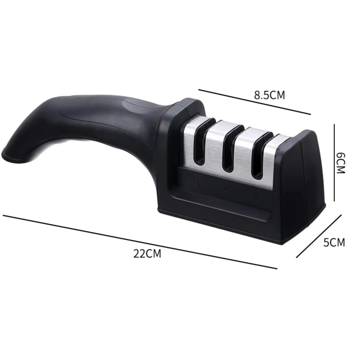 Enhanced Handheld Multi-Stage Knife Sharpener with Non-Slip Base