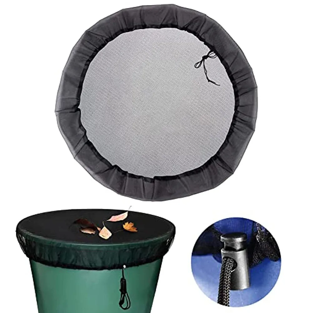 

1pc Rain Barrel Net Water Tank Cover Protection Lid Net Mesh Cover Netting For Rain Barrels Water Barrel Cover Garden Supplies