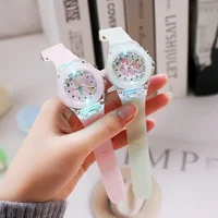 New Printed Silicone Band Kids's Watch for Cartoon Unicorn Watches At Night Quartz DIGITAL CLOCK Cute Girls Primary School 1