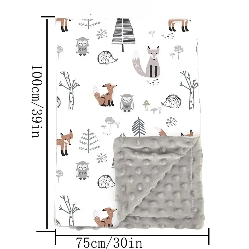 Winter Baby Swaddle Blanket Swaddling Soft DouDou Velvet Blanket Photography Accessories Bedding for Newborn Baby Items 3