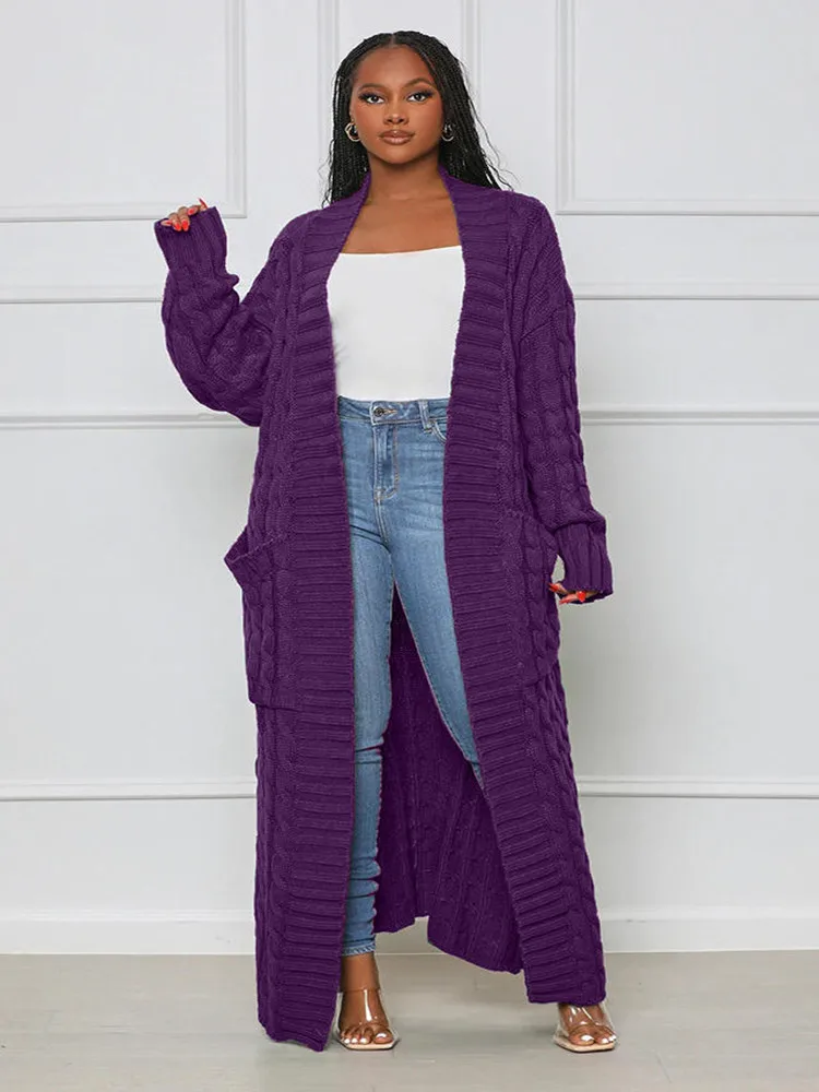 Sweaters for Women 2023 Autumn/Winter V-Neck Long Sleeve Long Knitted Cardigan  Coat Oversized Sweater Women Tops Women Clothing - AliExpress