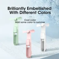 2000mAh Mini ventilateur Portable USB Rechargeable refroidisseur pliable ventilateur de bureau Portable silencieux pliable bureau maison pratique batterie externe 2