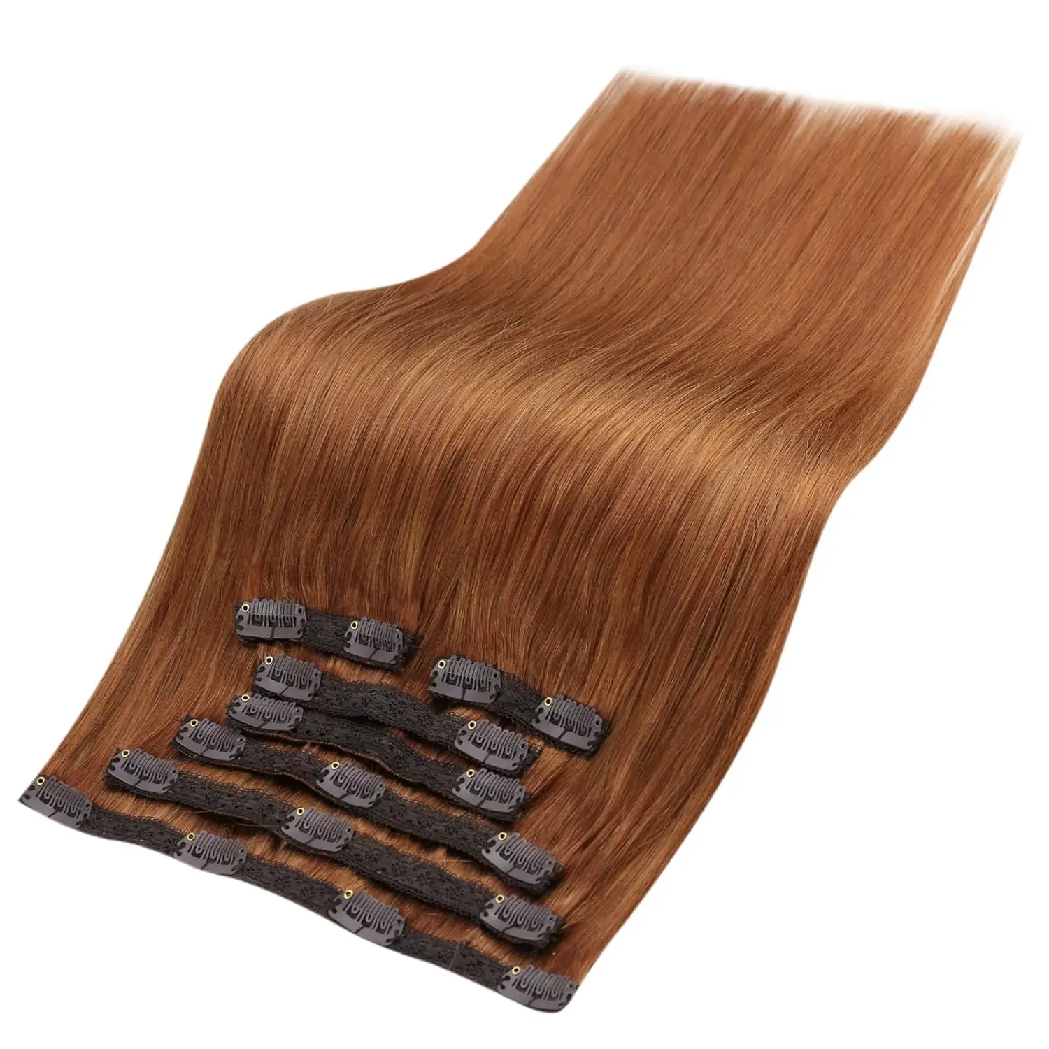 Full Shine Human Hair Extensions Clip in Hair Extensions Remy 7pcs 120g Double Weft Hair Extensiona Human Hair For Woman