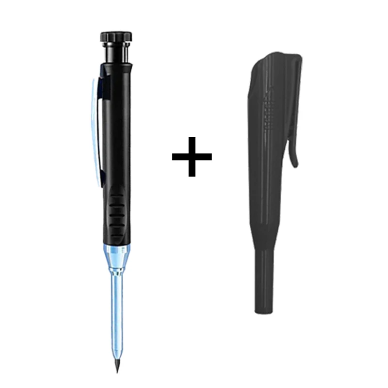 New 2.8mm metal woodworking automatic pencil, 6 colors, with pen holder, built-in pencil sharpener, (1 pen+1 pen holder) 5