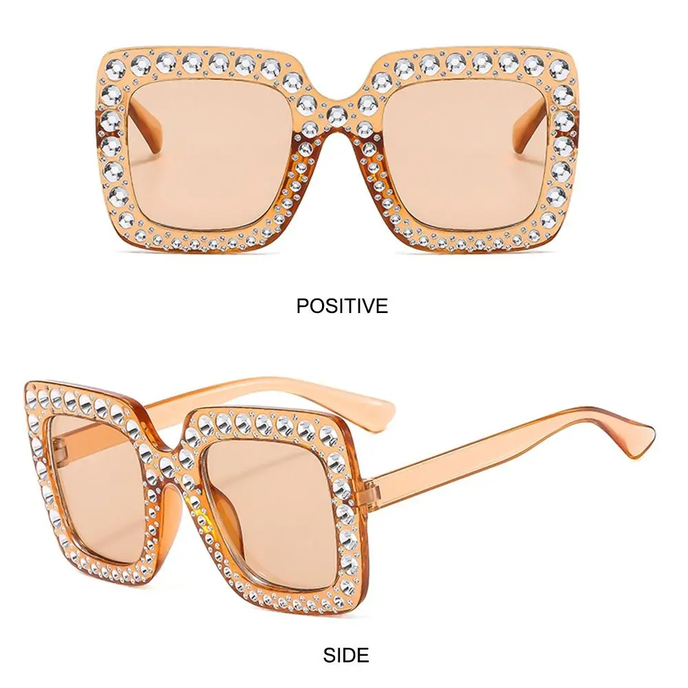 Kristall Kinder Sonnenbrille Kinder Strass Quadrat Diamant Sonnenbrille Retro funkelnde Brille für Mädchen – Detail 12