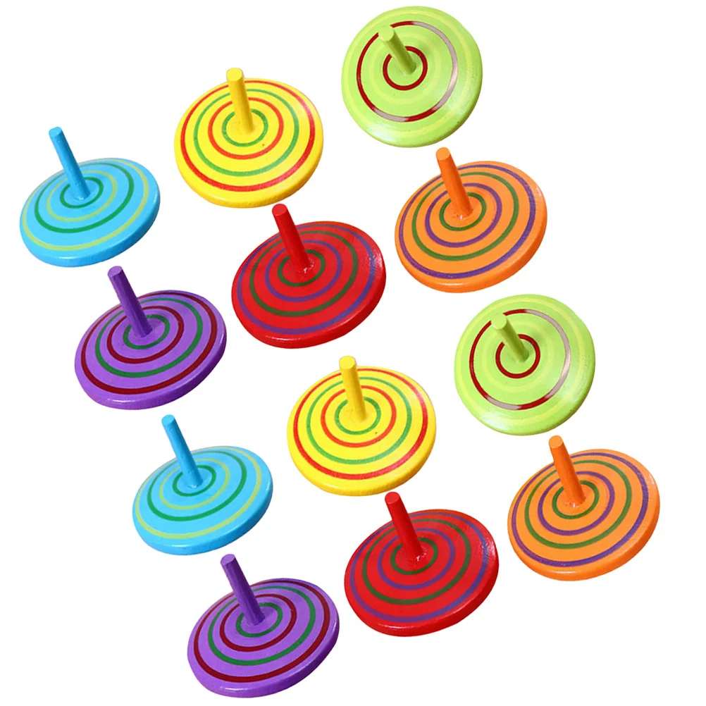 나무 회전 탑 어린이 탑 장난감, 감압 자이로 컬러 어린이 액세서리,  휴대용 놀이기구, 20 개