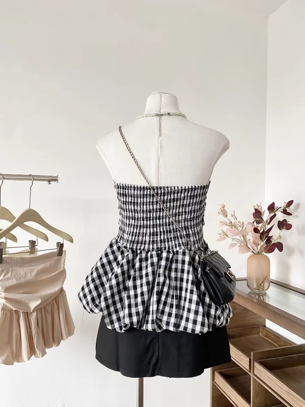 Ruffle Peplum Tube Cami : Waist-Cinching S...