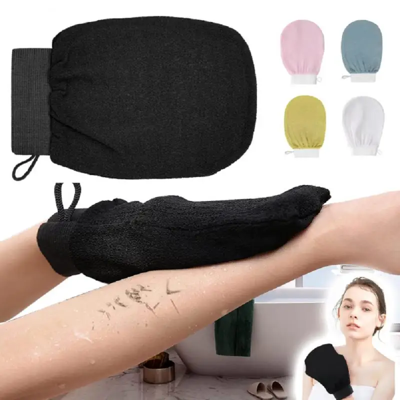 Gants exfoliants durables multicolores, 1 pièce, pour gommage du dos, peau morte, Massage du visage, serviettes de nettoyage en profondeur pour la douche