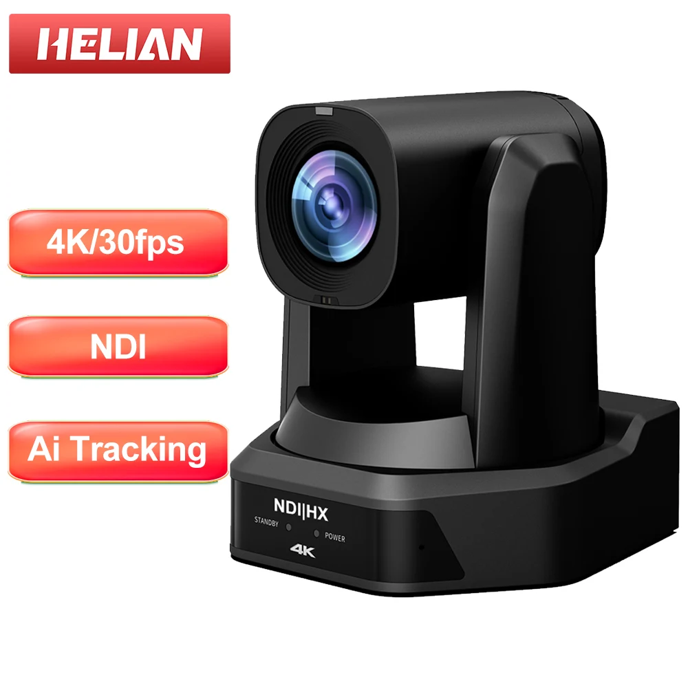 교회 서비스 이벤트용 PoE HDMI/SDI/USB/IP 라이브 스트리밍 카메라를 갖춘 4K PTZ NDI 카메라 12X 2..