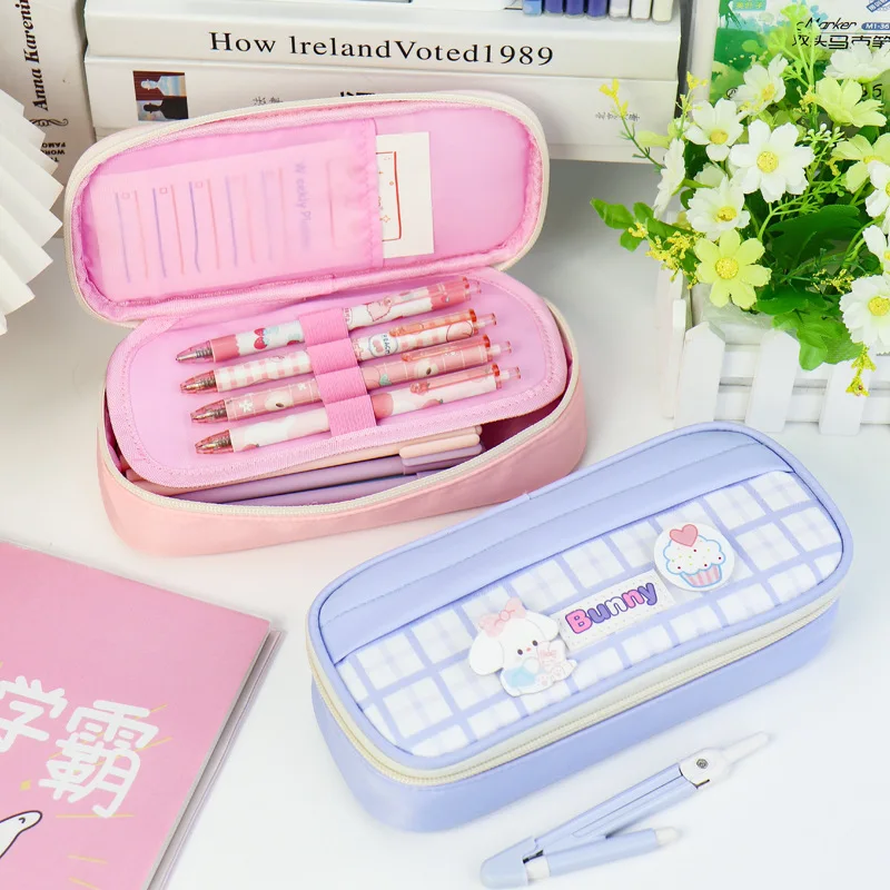 Kawaii Pencil Cases Large Capacity Pencil Bag Pouch Holder Box for Girls  Office Student Stationery Organizer