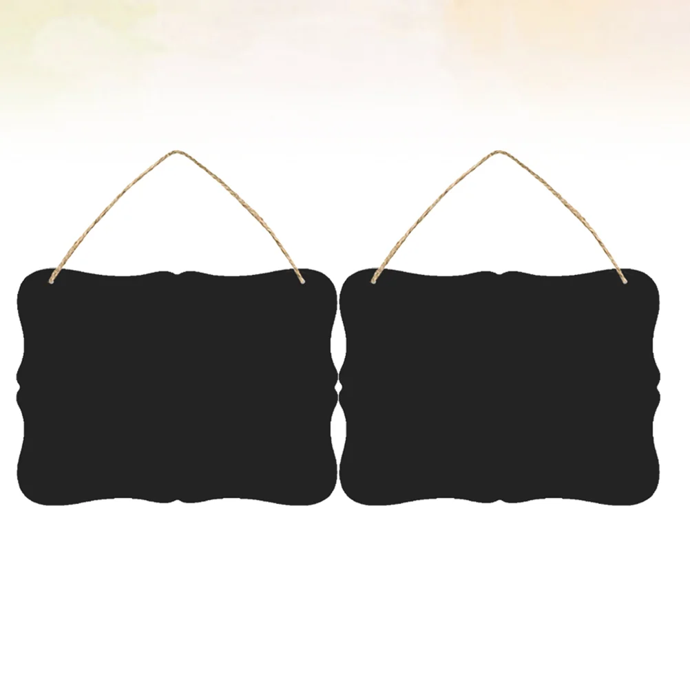 

2 Pcs Blackboard Blackboard Ornament Hanging Decorate Message Miss