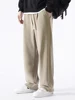 Winter Men's Sweatpants Korean Fashion Thick Warm Fleece Wide Leg Straight Loose Track Pants Male Casual Thermal Velvet Trousers 1