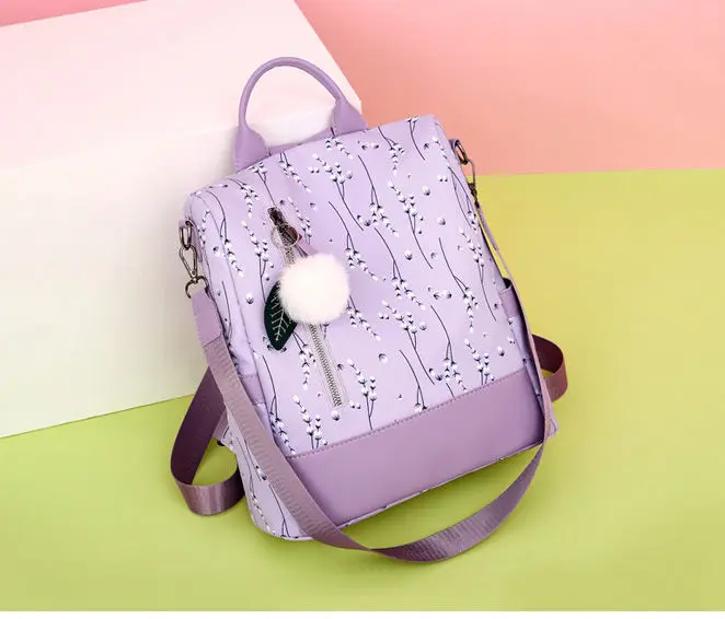 Fashion Flower Print Women Backpack Female Anti-theft Backpacks Casual Ladies School Bag High Quality Large Capacity Backpack