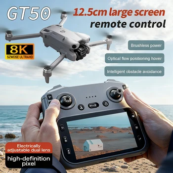 NUOVO GT50 PRO MIni 5 pro RC Drone 8K HD Doppia Fotocamera WiFi GPS 20 minuti di volo Fotografia aerea Quadcopter Telecomando UAV Giocattoli