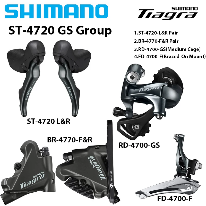 シマノTiagra 油圧ブレーキ用STI.ディレイラーセット 油圧式フロントおよびリアディレイラーセット,2x10スピード,SHIMANO