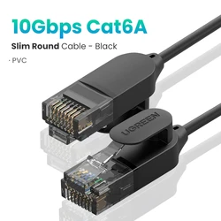 High-Speed Gigabit Ethernet Cable with RJ45 Shielding - 1m (Cat 6A Slim Cable)
