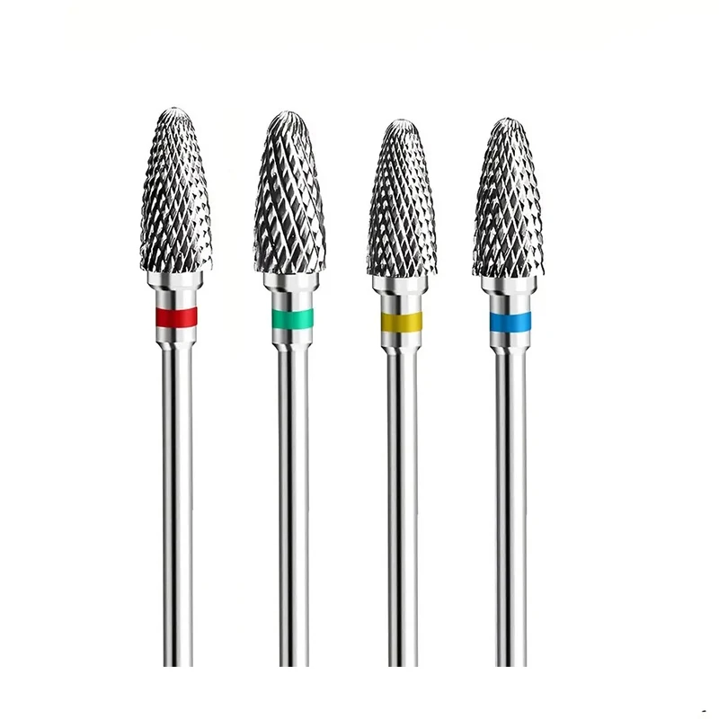 Tungsten Carbid Nail Drill Bits Electric Manicure Drill Accessory Milling Cutters for Nail Gel Polish Remover Nail Tools Efiles 6