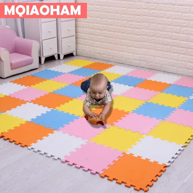 MQIAOHAM Baby EVA Foam Play Puzzle Mat Black and White Interlocking Exercise Tiles Floor Carpet And Rug for Kids Pad 2