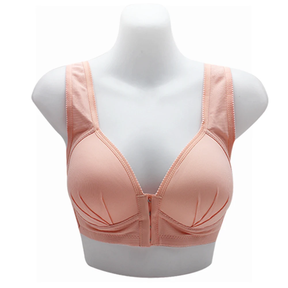 Push Up Bra For Big Breasts Front Buckle Lift Wirefree Front