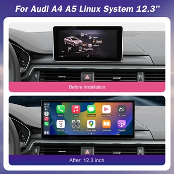 Nuevo diseño inalámbrico CarPlay Multimedia para coche para Audi A4 A5 2016-2019 compatible con cámara Airplay Radio GPS pantalla de reproductor de coche 1