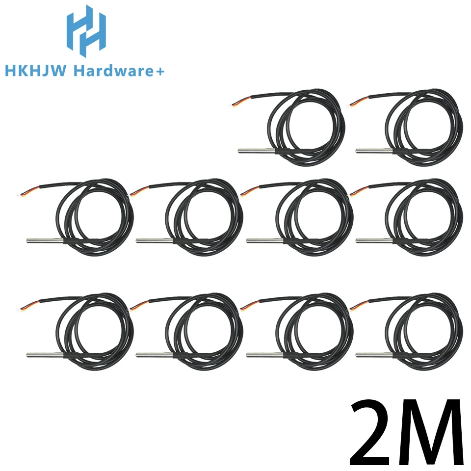 1/10PCS DS18B20 Waterproof Thread Temperature Probe Temperature Sensor Stainless Steel thumbnail 2