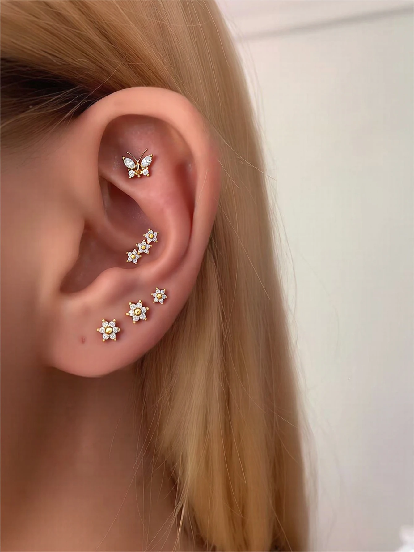 Sparkling Cubic Zirconia Butterfly Earrings for Daily Use