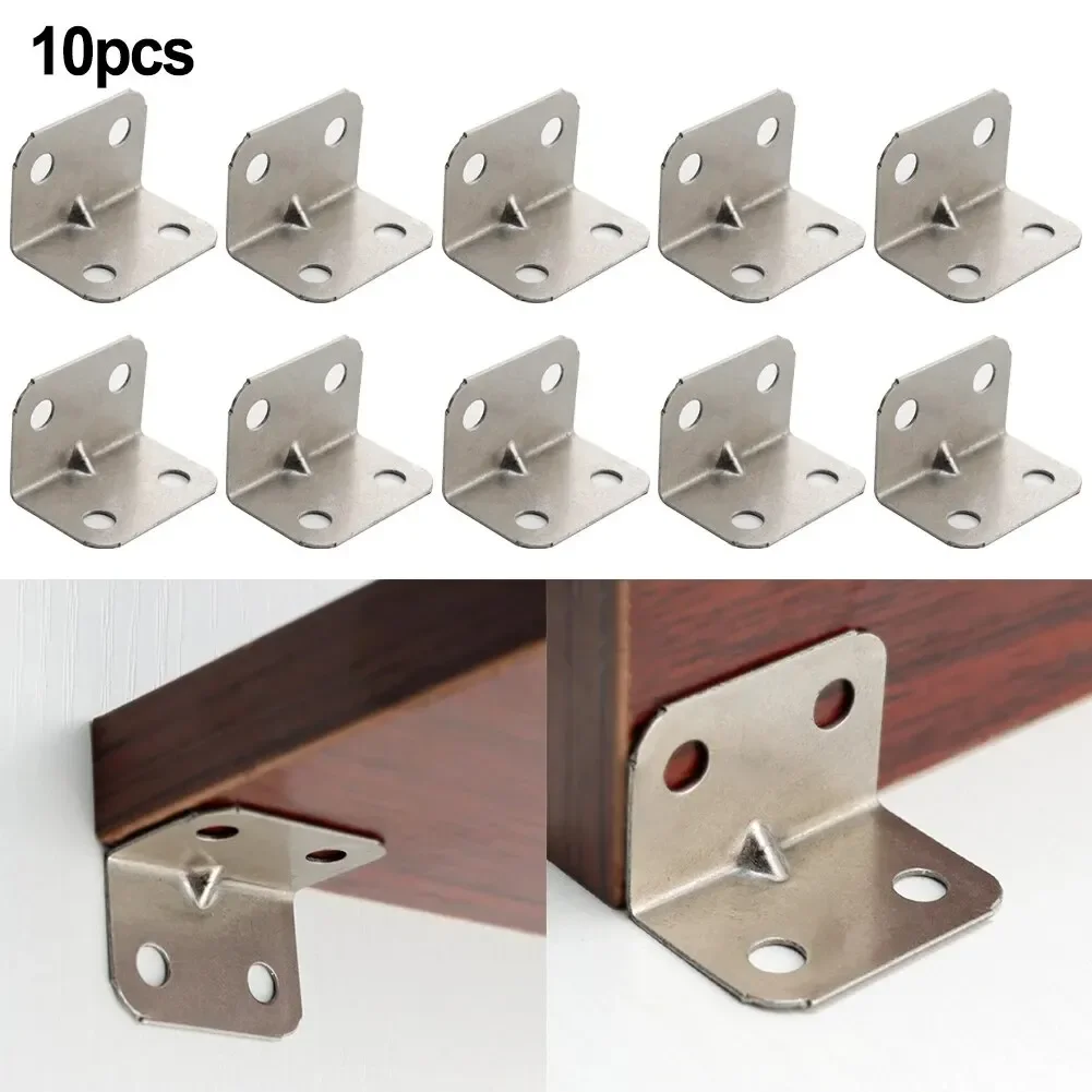 10/20PCS L-Shaped Corner Brackets Corner Braces Fixing Right Angle Corners Drawer Shelf Wall Bracket Furniture Hardware 10/20pcs