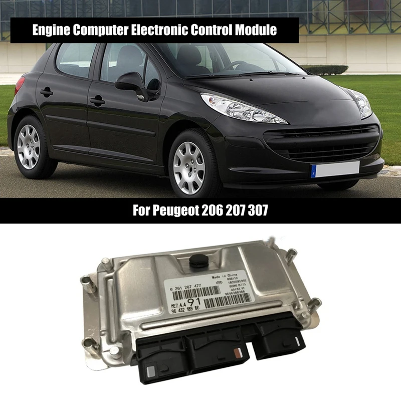 

9643218988 Car Engine Computer Electronic Control Module ECU ME7.4.4 For Peugeot 206 207 307 Citroen C2 C3 0261207477
