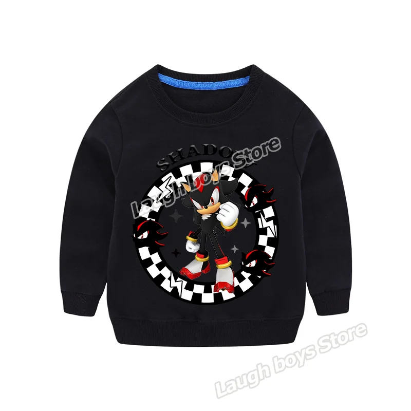 Sudadera informal con cuello redondo de Sonics, sudadera con figuras de juego, blusa holgada, suave, de manga larga, transpirable y a la moda para niños