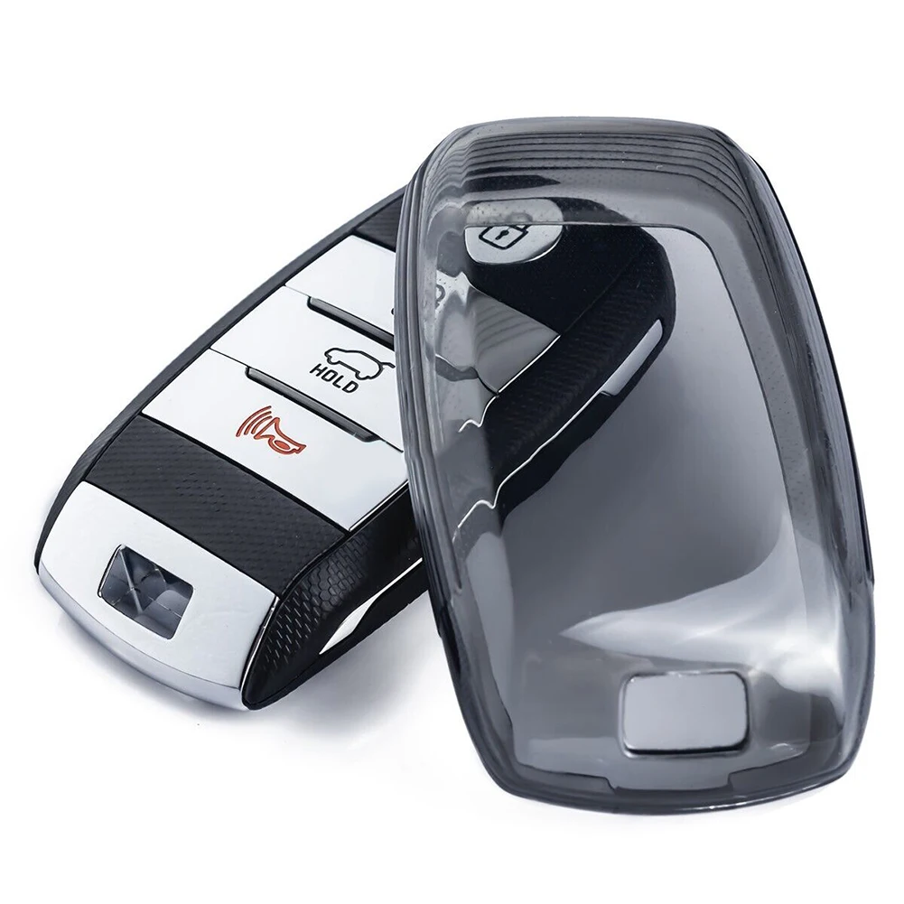

1pcs Transparent Black For Kia Sportage Sorento Soul Black Transparent Key Fob Case Cover Holder Key Case For Car